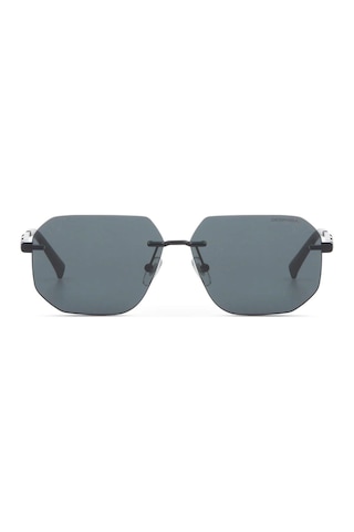 Despada Ds 2467 C1 60 Unisex Geometrik Siyah Metal Çerçevesiz Güneş Gözlüğü Siyah