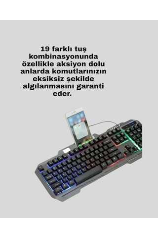 Gaming Klavye Mouse Çatışmasız Tuş, Hızlı Tepki Süresi Optik