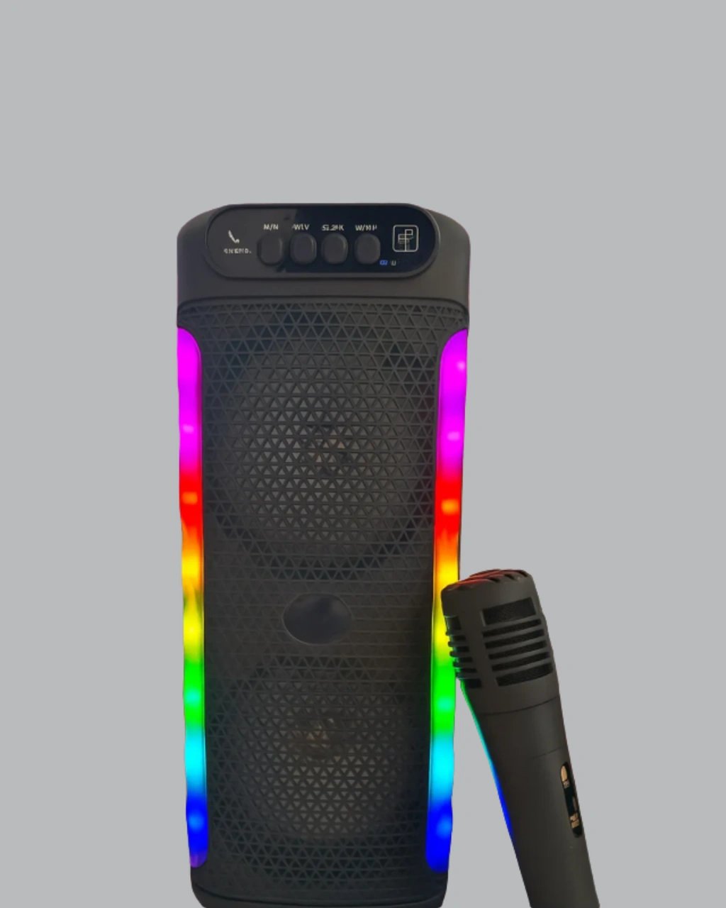 Rgb Işıklı Çift Hoparlörlü Taşınabilir Bluetooth Speaker Ve Mikrofon