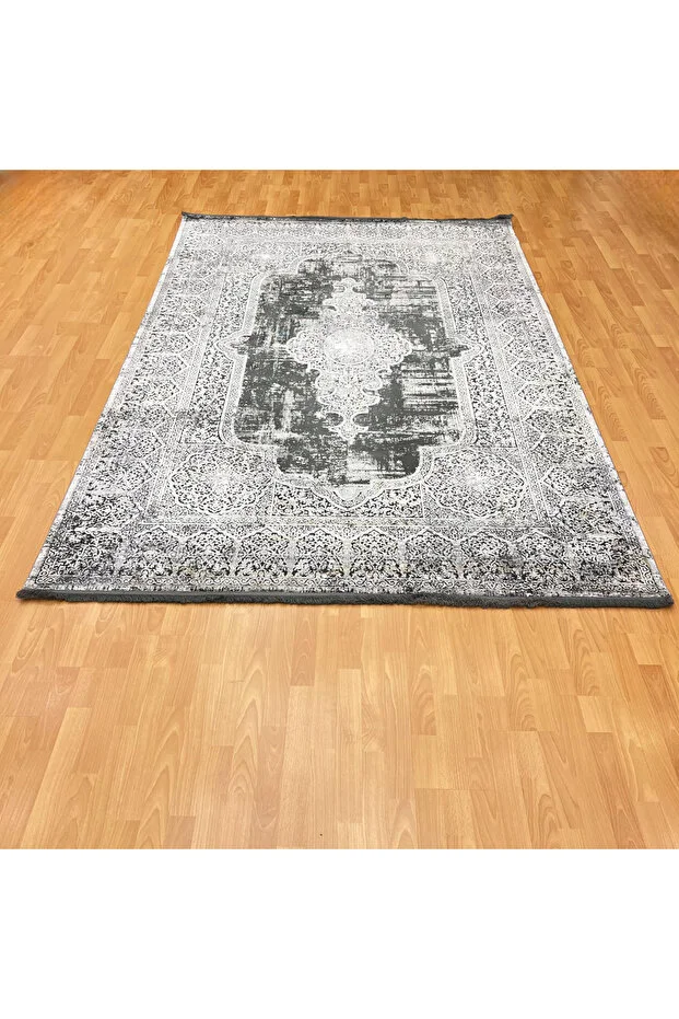 Mevlana Bazaar Mauritius 200 X 300 Bambu Yün Halı Bej - Lacivert