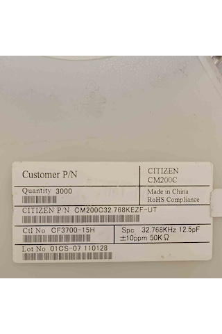 Cm200c32.768kezf-ut 32.768khz Smd Kristaller 9 Adet