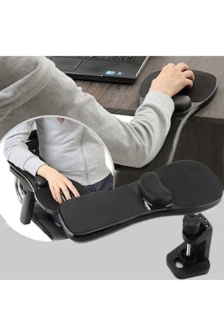 Rotasyon Bilgisayar Masaüstü Dizüstü Fare Tepsisi Dirsek Pedi Bilek Dayanağı Plakası Desteği Masa Ve Sandalyeye Takma