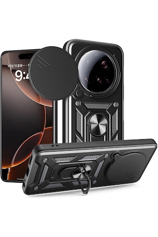 Xiaomi Mi 15 Ultra Kılıf Kamera Korumalı Sürgülü Military Tank