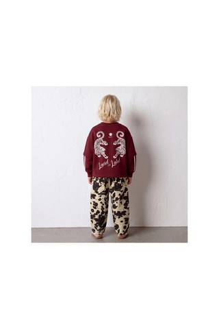 Poala Kids Label Sweatshirt Bordo