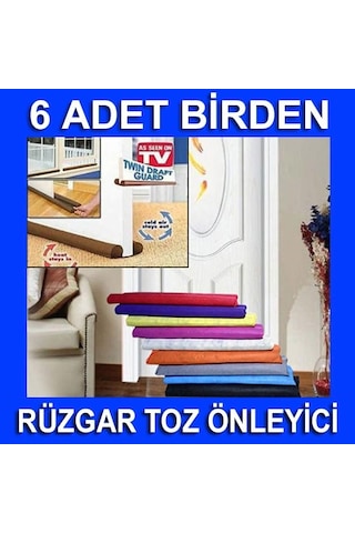 6 Adet Çift Taraflı Kapı Altı Rüzgar Önleyici Izolasyon Tozluk