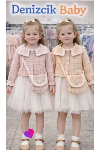 Veraura Lifestyle 1-2-3 Yaş Bolero Ceketli Çantalı Elbise SOMON