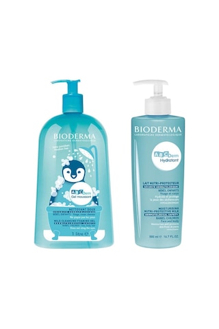 Abcderm Foaming Cleanser Bebek Ve Çocuk Yıkama Jeli 1lt + Nemlendirici Bakım Sütü 500ml