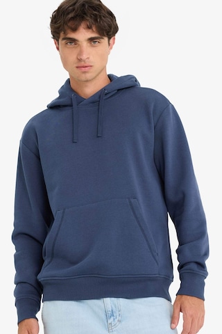 Defacto Regular Fit Kapüşonlu İçi Yumuşak Tüylü Kanguru Cepli Basic Düz Sweatshirt X8283az25aunv163 Lacivert-nv163