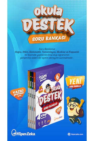 2027 6. Sınıf Tüm Dersler Okula Destek Soru Bankası 4 Kitap Modüler Set