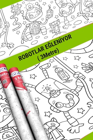 Robotlar Boyama Kağıdı