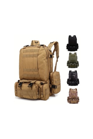 Dashanshop Çok Fonksiyonlu Outdoor Dağcılık Sırt Çantası Army Green Büyük Kapasiteli Günlük Seyahat Kampçılık Hediyeler İçin İdeal Altın