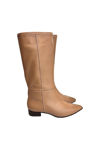Tufan Shoes Ten Hakiki Deri Kısa Boy Çizme Ten