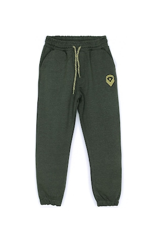 Düz Haki Asker Yeşili Renk Erkek Çocuk Eşofman Altı 4 - 12 Yaş Haki