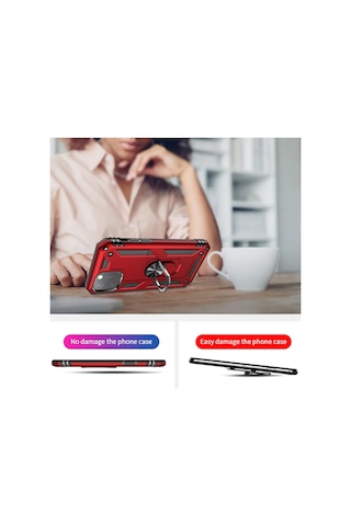 Ally Apple Uyumlu iPhone 11 Pro Max 6.5Inch Yüzüklü Kilif Armor Shockproof R 143467810 - Renk / Gri
