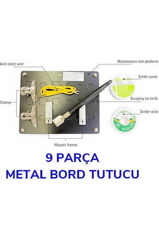 9 Parça Anakart Bga Pcb Bord Tutucu Entegre Kalıplama Metal Stand