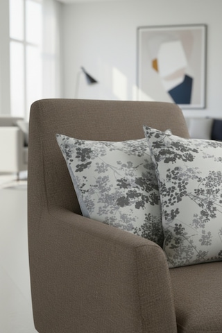 Chevron Bohem Dekoratif Punch Yastık Kırlent Kılıfı 2 Adet 45x45 Hayat Ağacı Gri 45 x 45