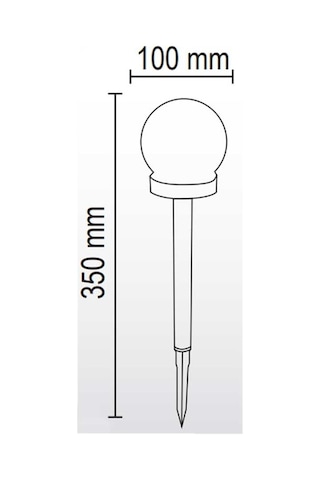 Forlife 3 Watt Solar Kazıklı Glop Çim Armatürü ( Günışığı )