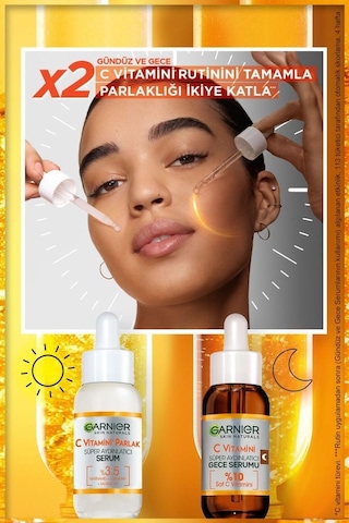 Garnier C Vitamini Süper Aydınlatıcı Serum 30 ML + Aydınlatıcı Gece Serumu 30 ML
