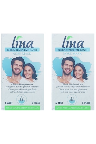 Lina Siyah Nokta Temizleyici Burun Bandı 2 x 6'lı