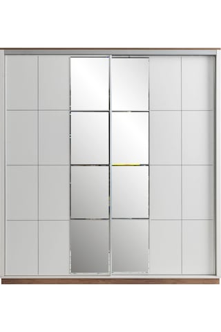 Efsane Sürgülü Aynalı Elbise Dolabı Gardırop 200x60x214