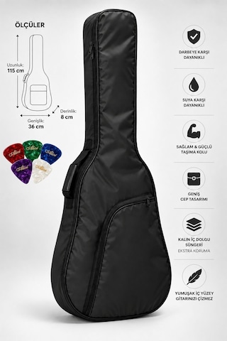 Yankı Bgc-36bk Siyah Bas Gitar Kılıfı Kalın Pedli Suya Dayanıklı Softcase - 9089871698449