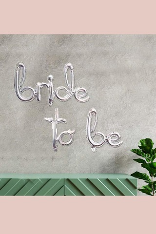 Bride To Be Balon , El Yazısı Imza Gümüş Renk Bekarlığa Veda Balonu Çok Renkli