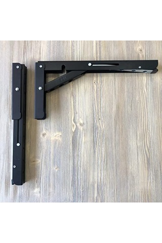 Mandallı Katlanabilir Masa Konsolu 1 Çift Siyah 40cm Çok Renkli