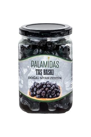 Taş Baskı Doğal Siyah Zeytin 400 Gr Cam Kavanoz