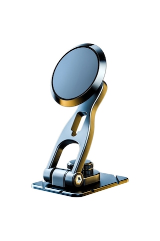 D29 Metal Araç Telefonu Tutucu Yüzen Ekran Katlanır Manyetik Telefon Tutucu Siyah