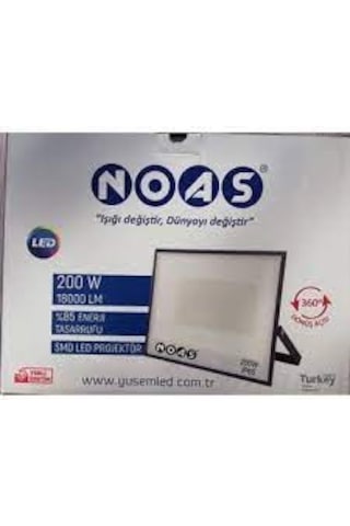 NOAS LED Projektör 200W 6500K Beyaz Işık Smd - 18000 Lümen
