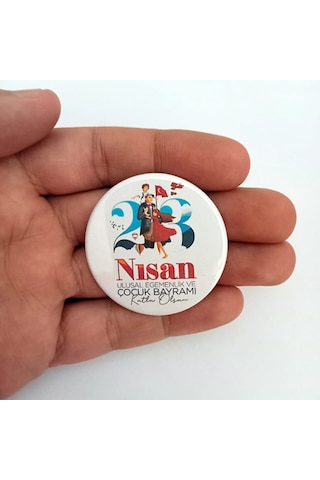 20 Adet - 23 Nisan Öğrenci Rozeti Model 4 Çok Renkli