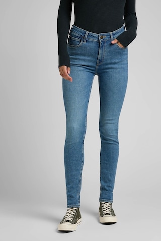 Lee Scarlett Skinny Fit Dar Kesim Yüksek Bel Çok Dar Paça Mavi Kadın Jean Denim Kot Pantolon L626ERKJ Mavi