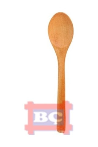 Ahşap Şeker Çay Kaşığı 6'Lı Bej