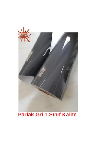 Parlak Gri 122cmx200cm Yapışkanlı Folyo Banyo Wc Mutfak Dolap Ve Mobilya Kaplama Folyosu