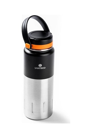 Haers Siyah Çift Katmanlı Tutacaklı Paslanmaz Çelik Termos 500ml Siyah