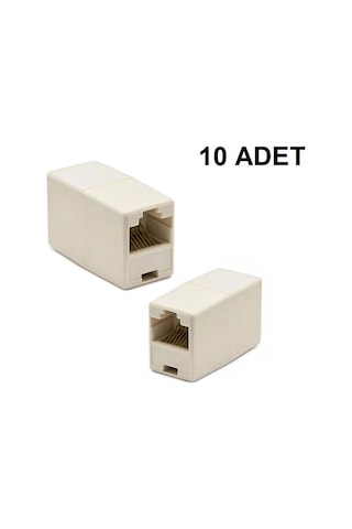 Hadron HD4062 RJ45 Dişi Dişi F/F Kablo Birleştirici 10 Adet