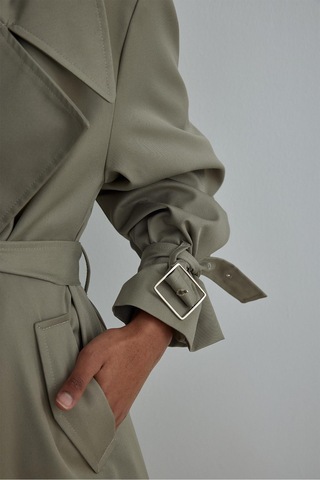 Suud Collection Açık Haki Rowe Gabardin Trençkot