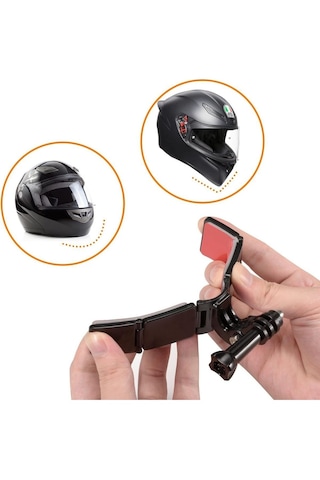 Kask Çene Bağlantı Aparatı- Yapışkanlı Siyah
