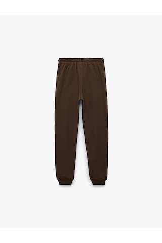 Koton Pamuklu Beli Lastikli Şardonlu Jogger Basic Eşofman Altı Kahverengi 7wkb40010tk Kahve