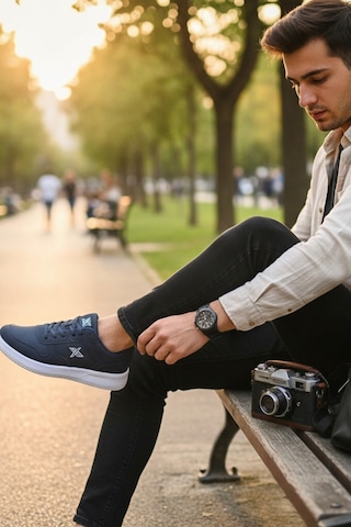 Enoch Erkek X Amblem Detaylı Yüksek Beyaz Tabanlı Günlük Spor Ayakkabı Sneaker Beyaz