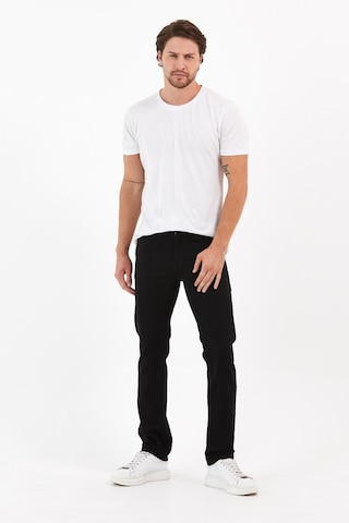 Digital Jeans Normal Kesim Fermuarlı Geniş Paça Yüksek Bel Er Siyah Açık Gri