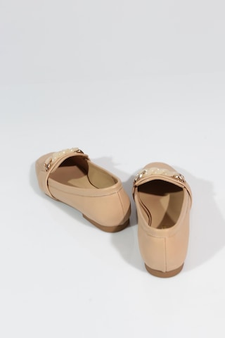 Dgn 5007-23y Kadin Burgu Tokali Loafer Nude