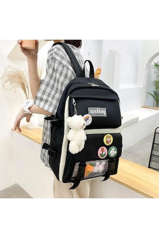 Zyzqstore Xps&bag 4'lü Okul Çantası Seti - Siyah, Çocuklar İçin Mükemmel Seçim Siyah