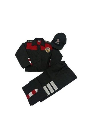 Sıngle Sword Kız&erkek Çocuk Polis Kıyafeti Şapka, Gömlek, Pantolon Takımı Yeni Model Kırmızı - 922266025 Kırmızı