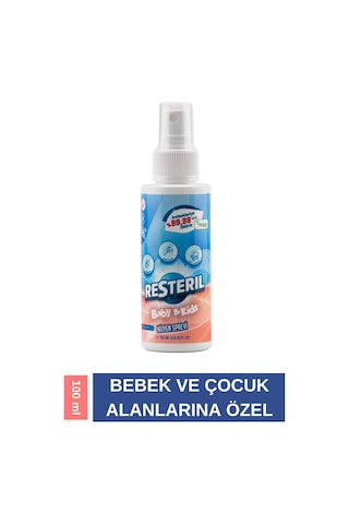 Resteril Doğal Alkolsüz Bebek Çocuk Dezenfektan Su Bazlı Hijyen Spreyi 100 ML