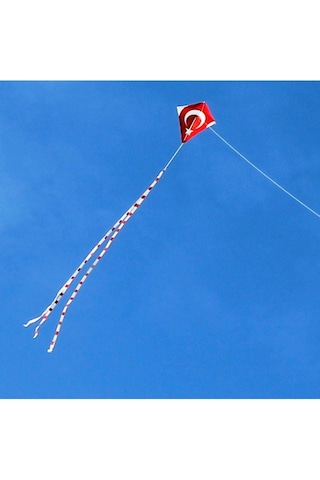 Naylon Elmas Uçurtma - Bayraklı - Orta Boy