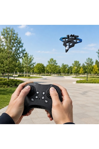Uzaktan Kumandalı Savaş Uçağı Drone 2.4 Ghz Jiroskoplu Tek Tuş Kalkış İniş 360 Dönüş