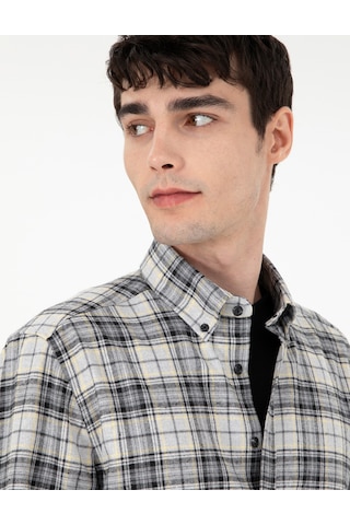 Pierre Cardin Erkek Gri Gömlek Desenli 50292888-vr024 Gri