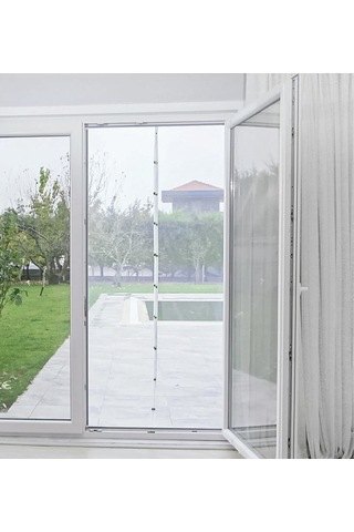 Mıknatıslı Kapı Sinekliği 90x210 Cm Cırtbantlı 90 X 210 Mıknatıslı Tül