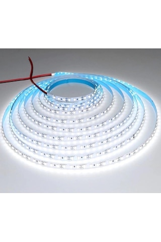 1 Adet 5 Metre Cata Ct 4480 İç Mekan 10 Çipli Şerit Led 12v 6400k Beyaz Işık